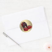 Stickers Chaussure Rouge Gold High Heel (Enveloppe)