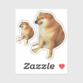 Stickers Cheems Mème (Feuille)