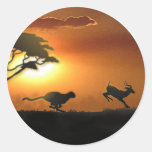 stickers Cheetah et Gazelle