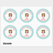 Stickers Chef (Turquoise Turquoise Red Girl Whisk) (Feuille)