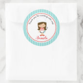 Stickers Chef (Turquoise Turquoise Red Girl Whisk) (Sac)