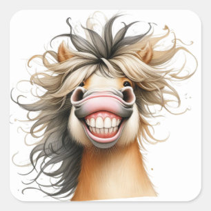 Stickers Cheval amusant