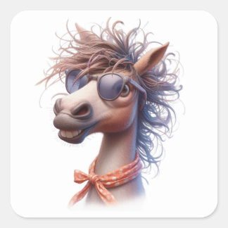 Stickers Cheval amusant