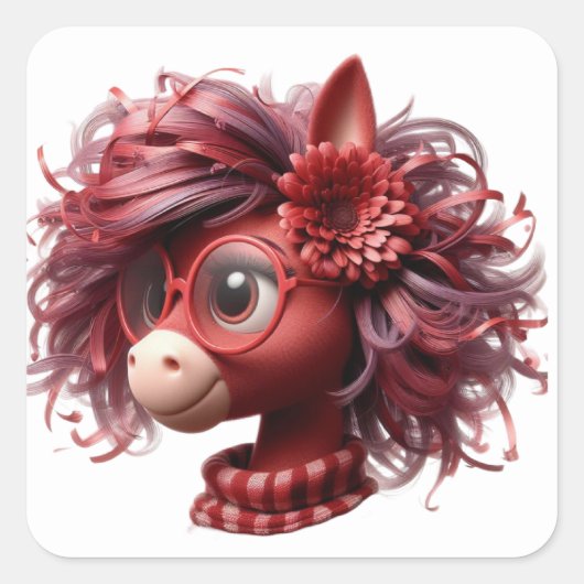 Stickers Cheval amusant (Devant)