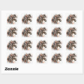 Stickers Cheval Aquarelle (Feuille)