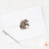 Stickers Cheval Aquarelle (Enveloppe)