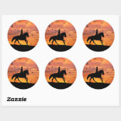 Stickers Cheval Chasseur équestre Stickers Équitat (Feuille)