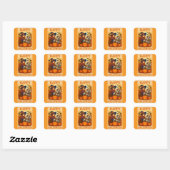 Stickers Cheval Halloween et Sorcière Cute (Feuille)