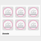 Stickers Chevron rose et gris Favoriser (Feuille)