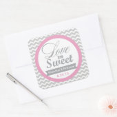 Stickers Chevron rose et gris Favoriser (Enveloppe)
