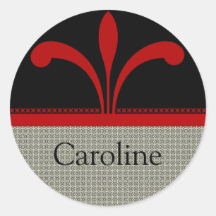 Stickers Chic Floral, Rouge foncé