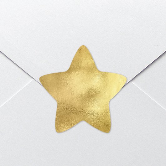 Stickers Chic Gold Faux Foil Star