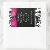 Stickers Chic Mariage damassé Wine Bottle (Sac)