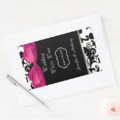 Stickers Chic Mariage damassé Wine Bottle (Enveloppe)