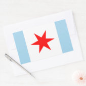 Stickers Chicago Flag Star et Stripes (Enveloppe)