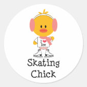 Stickers Chick Patinage sur glace (Devant)