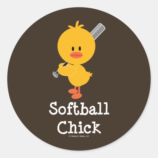 Stickers Chick Softball (Devant)