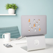 Stickers Chien (Ordinateur portable sur le bureau)