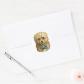Stickers Chien Blanc vintage (Enveloppe)
