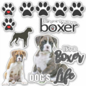Stickers Chien Boxer Fun (Devant)