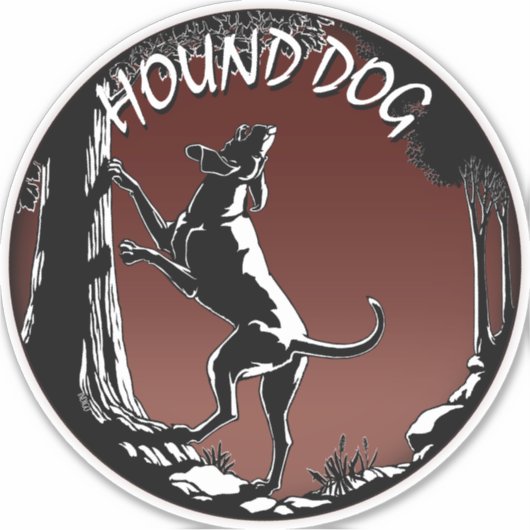 Stickers Chien de Hound Chasse Personnalisé Décala (Devant)