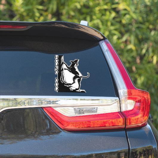 Stickers Chien de Hound Chasse Personnalisé Décala (Côté voiture)