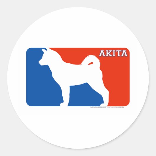 Stickers Chien de la Ligue majeure Akita (Devant)