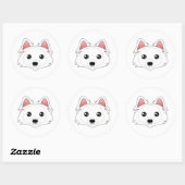 Stickers Chien Eskimo (Feuille)