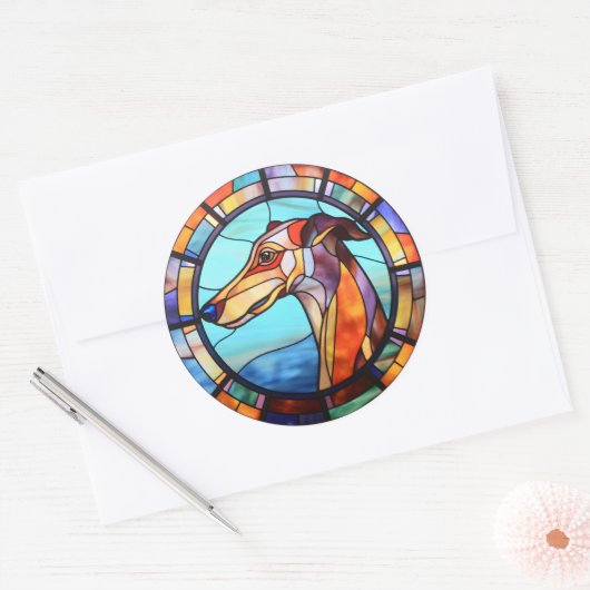 Stickers Chien Greyhound (Enveloppe)
