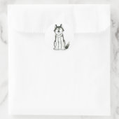 Stickers Chien Husky (Sac)