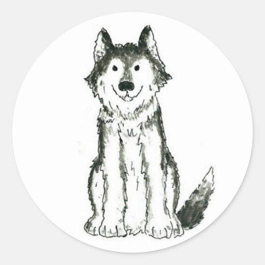 Stickers Chien Husky (Devant)