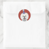 Stickers Chien Party Cute Bichon Frise (Sac)