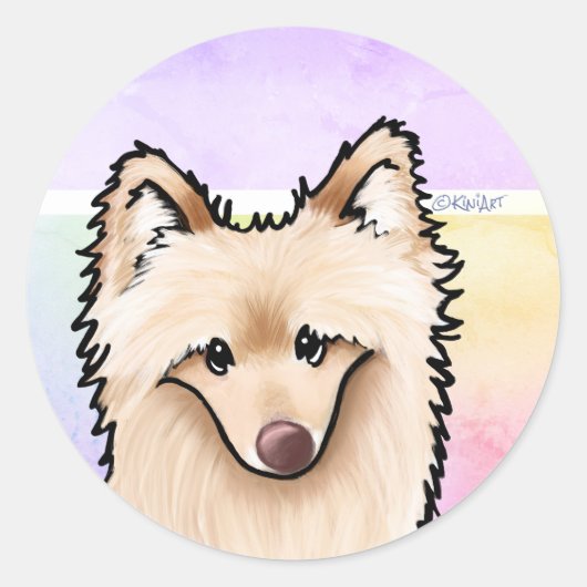 Stickers Chien Poméranien Géant Doux (Devant)