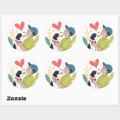 Stickers chien serrant le coeur (Feuille)
