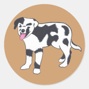 Stickers Chien tacheté noir et blanc