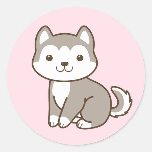 Stickers Chig Chig Chic Husky Cute (Devant)