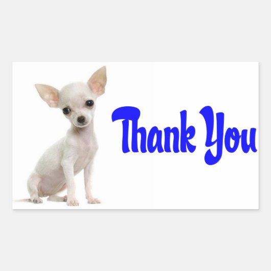 Stickers Chihuahua Chien Chien Chien Chien Merci (Devant)