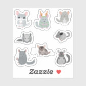 Stickers Chinchilla (Feuille)