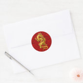 Stickers chinois Lucky Gold Dragon (Enveloppe)