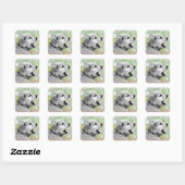 Stickers Chiot mignon - Chien d'or (Feuille)