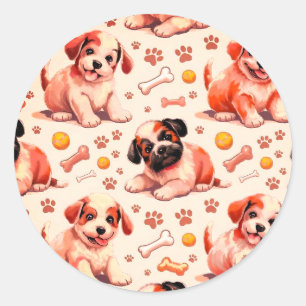 Stickers Chiot Motif