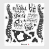 Stickers Chiropratique, Chiropracteur, Ordinateur (Feuille)