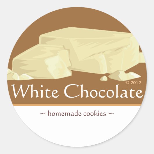 Stickers chocolat blanc personnalisable (Devant)