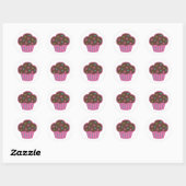 Stickers Chocolat Rose (Feuille)