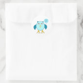 Stickers Chouette Bébé Bleu Cute (Sac)