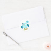 Stickers Chouette Bébé Bleu Cute (Enveloppe)
