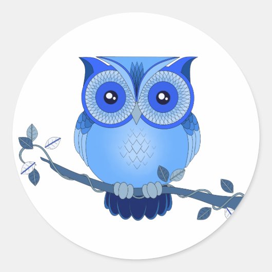 Stickers Chouette Bleue (Devant)