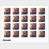 Stickers Chouette colorée (Feuille)