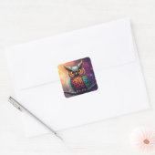 Stickers Chouette colorée (Enveloppe)