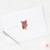 Stickers Chouette colorée (Enveloppe)